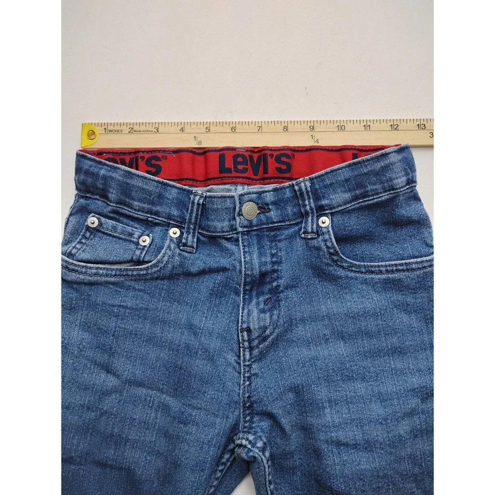 Levi's 511 Jeans Youth Boys Size 14 Reg Blue Denim Adjustable Waist W27xL29